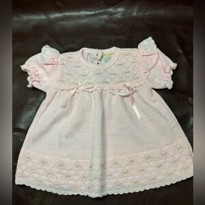 Friemanit Vintage baby pink sweater dress. Size: 6 months
